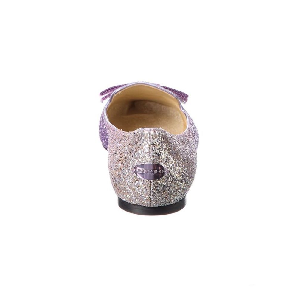 Jimmy Choo Gala Glitter Flat, Purple - Picture 3 of 5